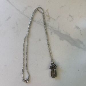 Vintage Danforth Pewter carrot pendant necklace